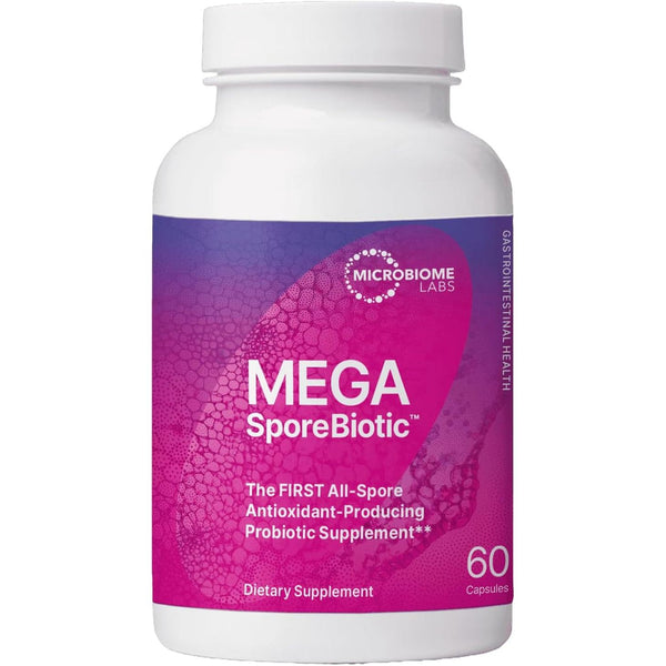Microbiome Labs MegaSporeBiotic – 60 Capsules | DNA-Verified Spore-Based Probiotic for Gut & Immune Health