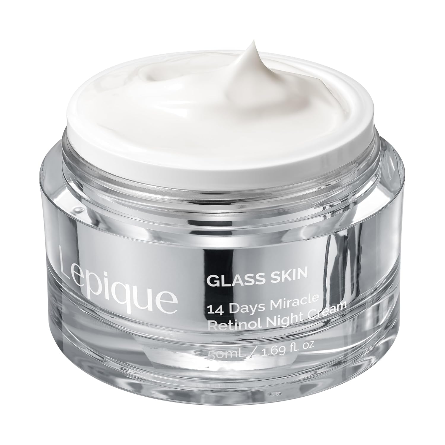 Lepique Glass Skin 14 Days Miracle Retinol Night Cream – 50ml | Firming, Brightening & Anti-Aging Overnight Treatment