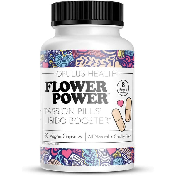 Flower Power “Passion Pills” Libido Booster – 60 Capsules | Enhance Desire, Energy & Intimate Vitality
