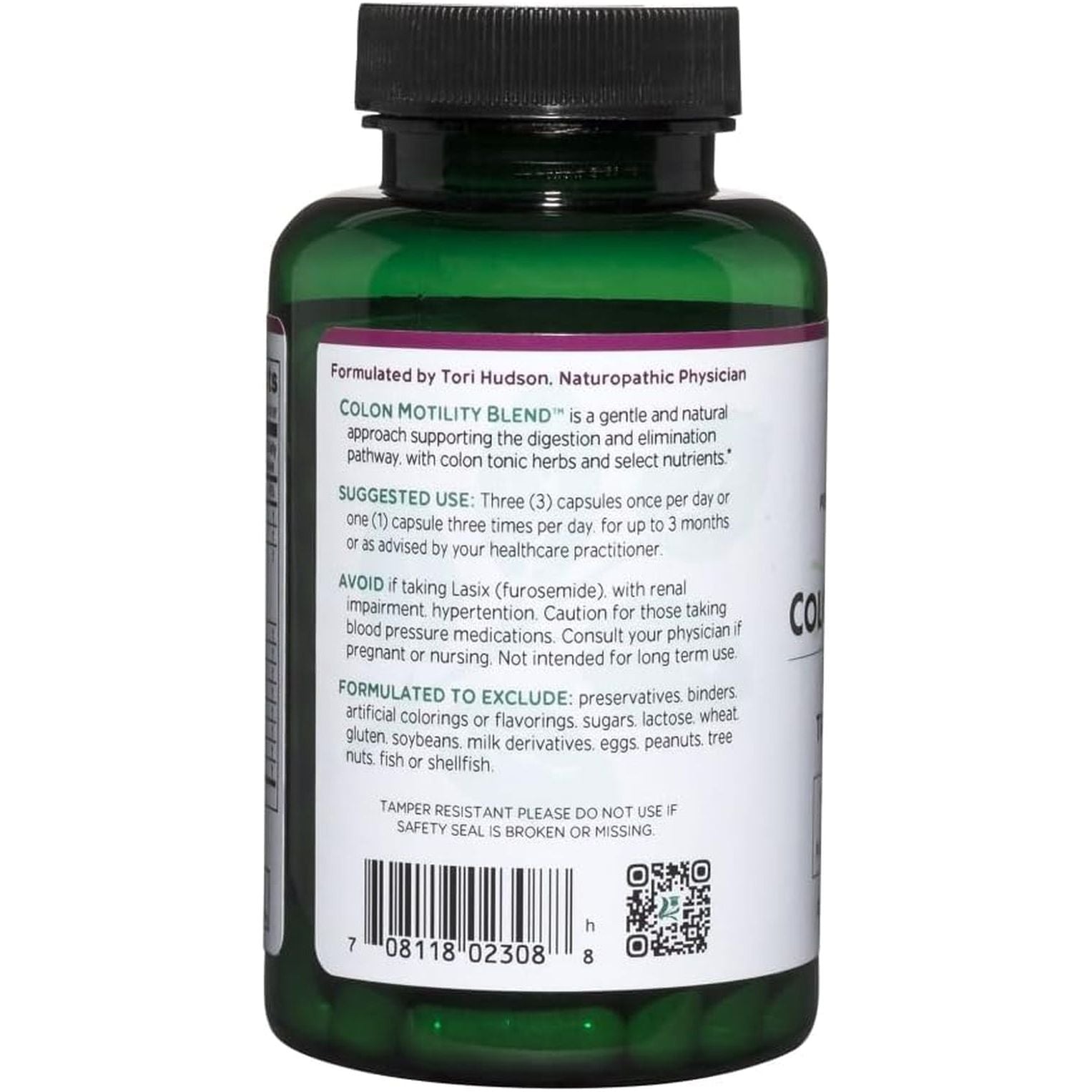 Vitanica Colon Motility Blend – 90 Capsules | Natural Digestive & Colon Support for Gentle Elimination