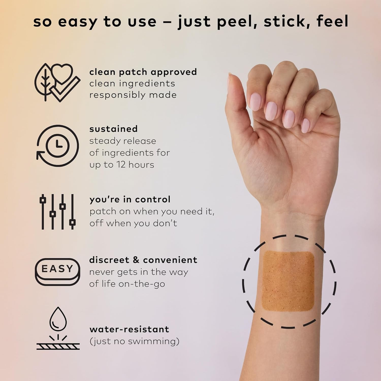 The Good Patch Relax – 8 Patches | Calming Wellness Patch with Ashwagandha, Rhodiola & GABA