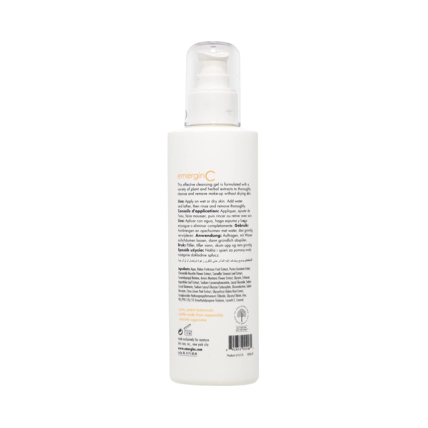 emerginC Pomegranate Cleanser – 240ml | Antioxidant-Rich Hydrating Facial Cleanser