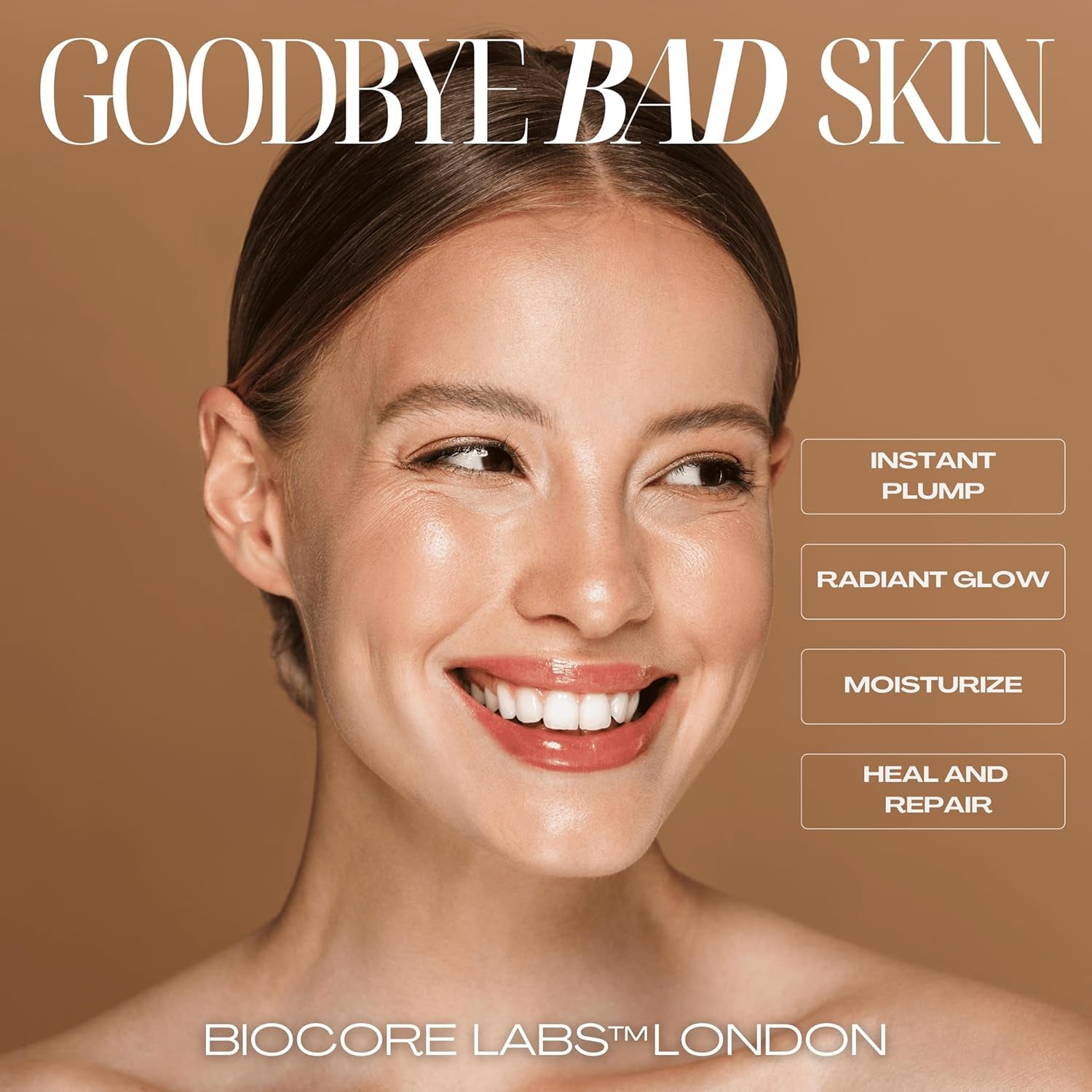 BIOCORE LABS 3-In-1 Snail Mucin Super Serum – 100ml | Hydrates, Firms & Plumps with 80% Snail Filtrate, Peptides & Hyaluronic Acid