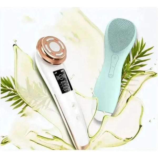 Electric Facial Cleanser & Pore Cleaner – Ultrasonic Vibration Silicone Brush with Inductive Charging - Glam Global UKGlam Global UK