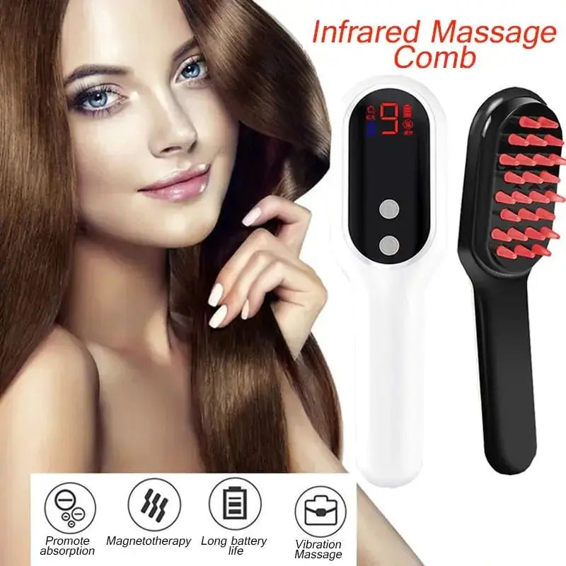 Electric Hair Growth Comb: Infrared Laser & Massage Technology - Glam Global UK