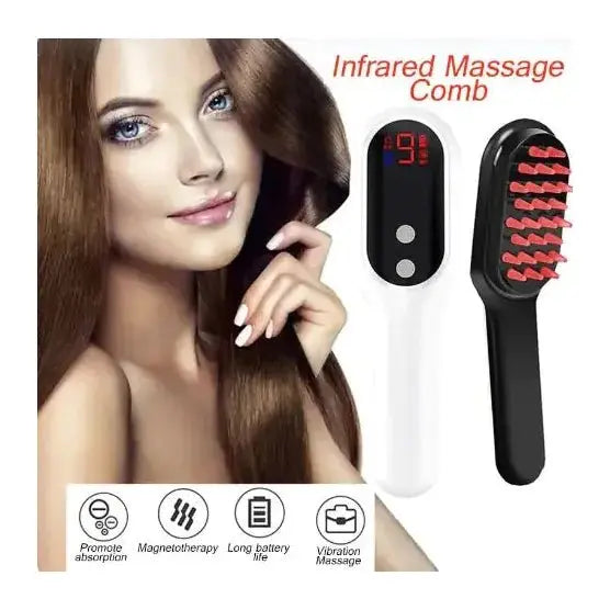 Electric Hair Growth Comb: Infrared Laser & Massage Technology - Glam Global UK