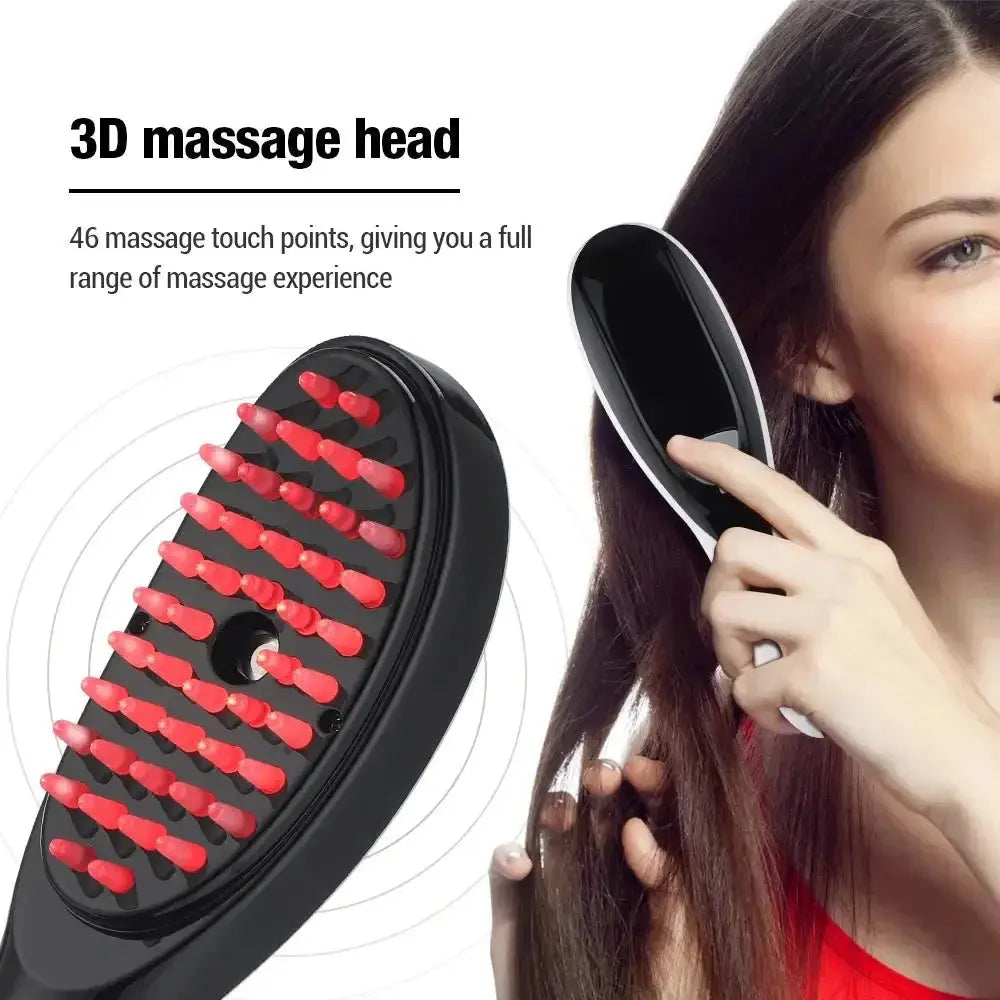 Electric Hair Massage Comb Meridian Therapy | Scalp Massager for Stress Relief & Hair Growth - Glam Global UK