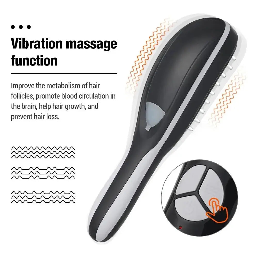 Electric Hair Massage Comb Meridian Therapy | Scalp Massager for Stress Relief & Hair Growth - Glam Global UK