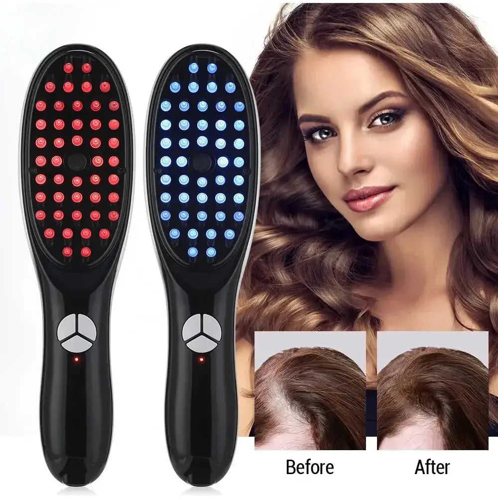 Electric Hair Massage Comb Meridian Therapy | Scalp Massager for Stress Relief & Hair Growth - Glam Global UK