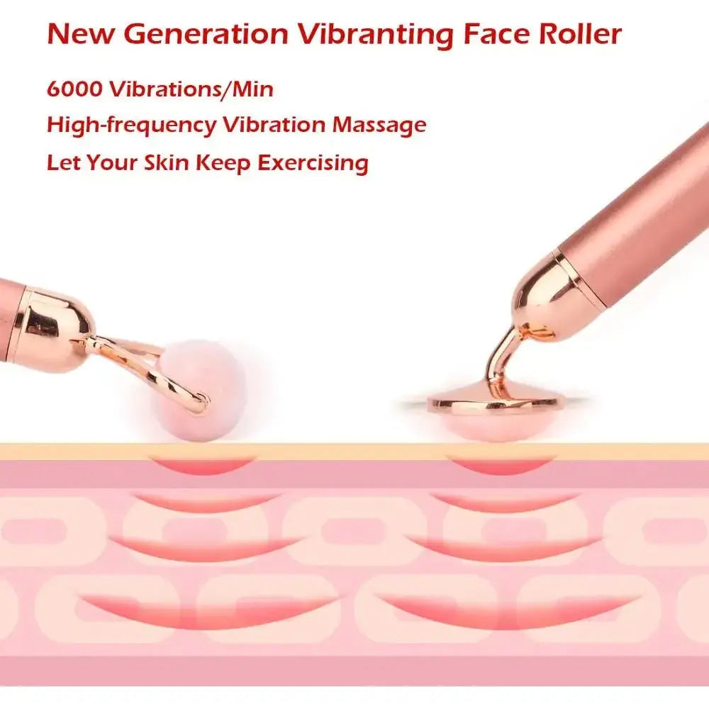 Electric Jade Roller Facial Massager - Glam Global UK