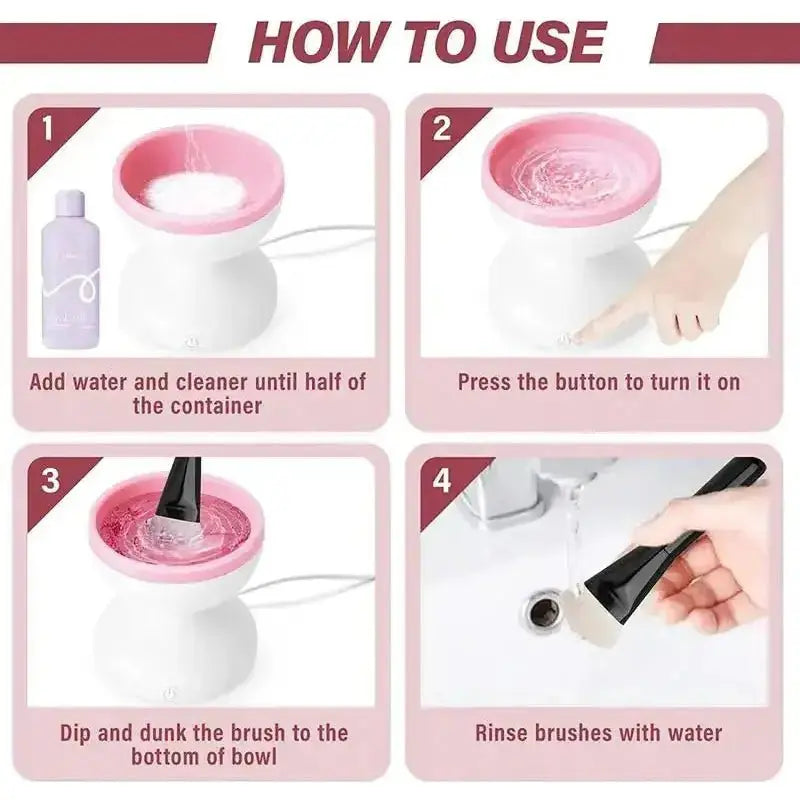 Electric Makeup Brushes Cleaner - Glam Global UK