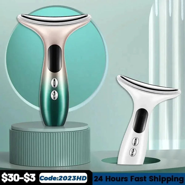 EMS Device for Firmer Slimmer Face | Neck and Chin Massager with LED Therapy - Glam Global UKGlam Global UK