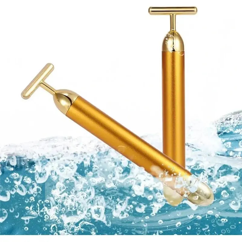 Energy 24K Gold T Beauty Bar Facial Roller Massager - Glam Global UK