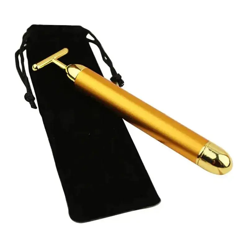 Energy 24K Gold T Beauty Bar Facial Roller Massager - Glam Global UK