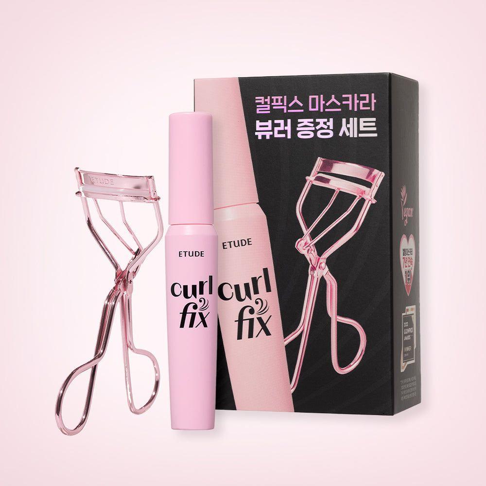 ETUDE Curl Fix Mascara & Eyelash Curler SET - Glam Global UK