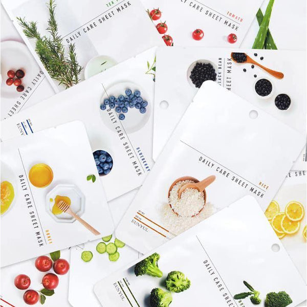 EUNYUL Daily Care Facial Sheet Mask 22ml*10ea (12 - type) - Glam Global UKEUNYUL