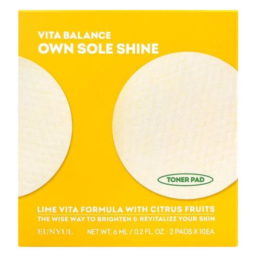 EUNYUL Vita Balance Own Sole Shine Toner Pad 2 Pads*10ea - Glam Global UK