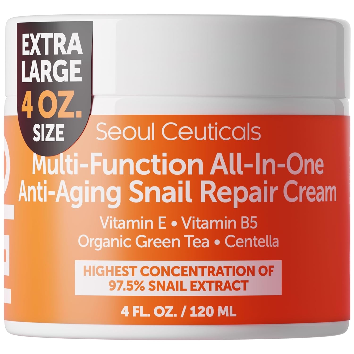 SeoulCeuticals Multi-Function All-In-One Anti-Aging Snail Repair Cream - 120ml (Large Size)