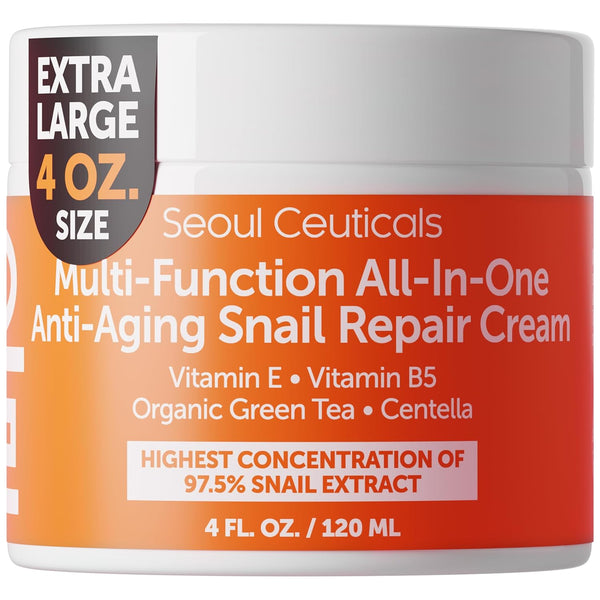 SeoulCeuticals Multi-Function All-In-One Anti-Aging Snail Repair Cream - 120ml (Large Size)