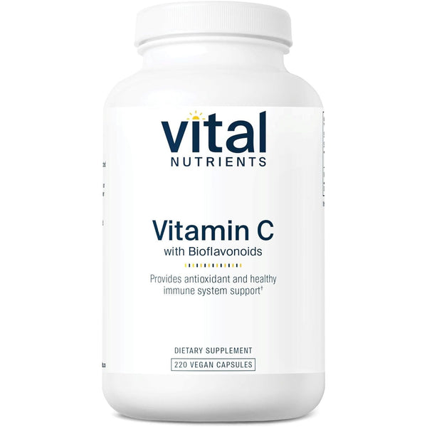 Vital Nutrients Vitamin C with Bioflavonoids – 220 Capsules | Immune & Antioxidant Support Supplement