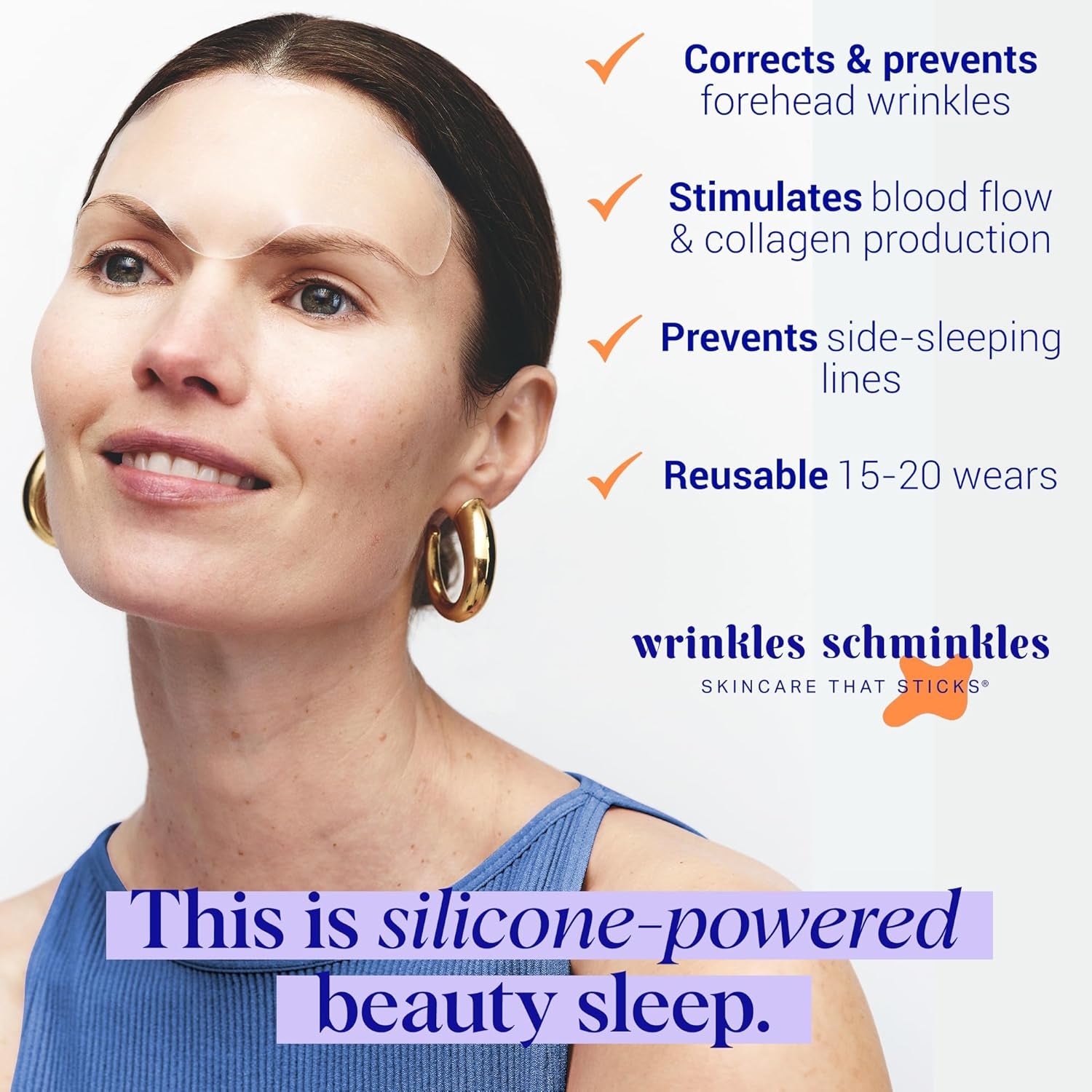 Wrinkles Schminkles Forehead Wrinkle Patches – 1 Pad (2 Packs) | Non-Invasive Line-Smoothing Treatment for Forehead & Frown Lines