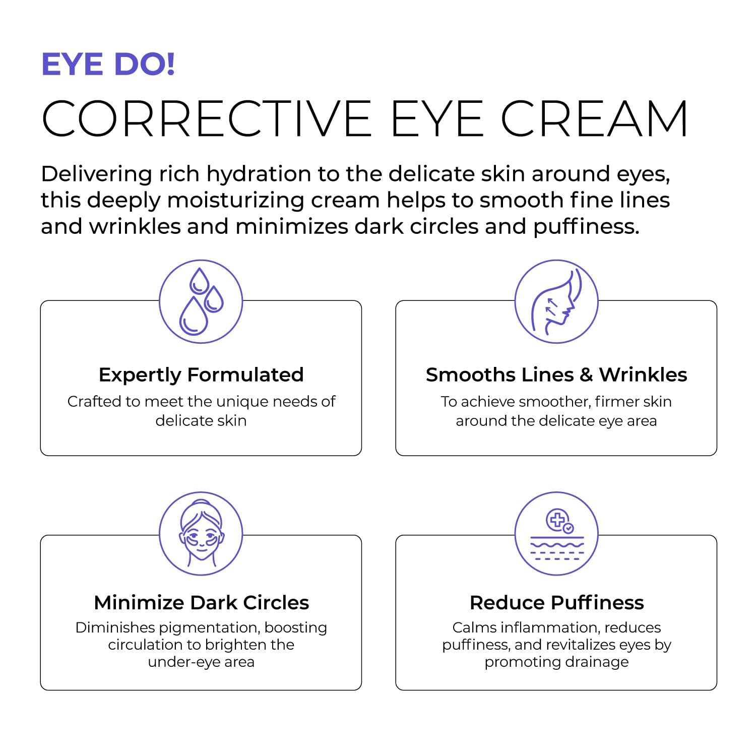 NOVA DERM INSTITUTE EYE DO! Corrective Eye Cream – 15ml | Brightens Dark Circles & Reduces Puffiness