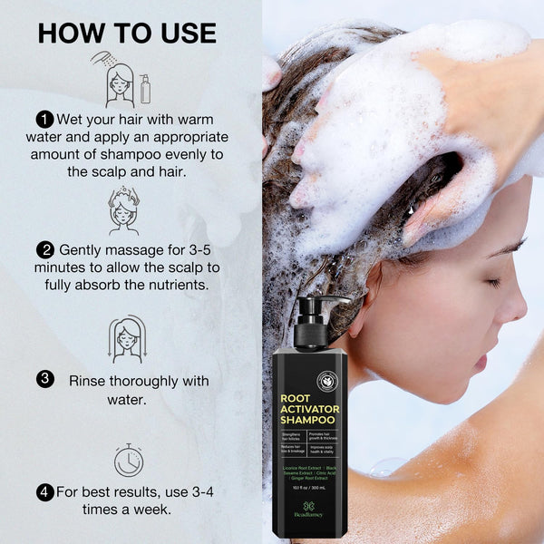 Beadlamey Root Activator Shampoo – 300ml | Men’s Hair Growth & Scalp Health