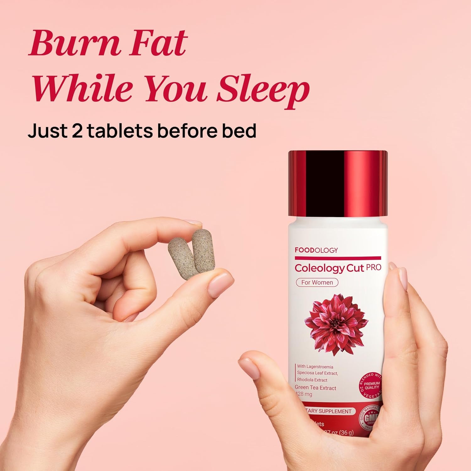 Coleology Cut PRO (30Days) - Support Weight Loss and Burn Calories for a Balanced Diet and Regular Activity, Nutrient Support, Green Tea Extract, Rhodiola Rosea, Korean Dietary Supplement