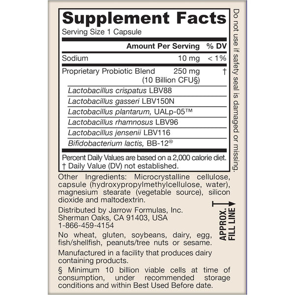Jarrow Formulas Fem-Dophilus Advanced – 30 Capsules | 4-in-1 Probiotic for Women’s Vaginal, Digestive, Urinary & Immune Health