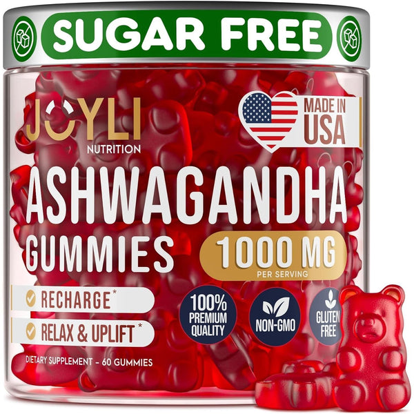 JOYLI Nutrition Ashwagandha Gummies – 60 Gummies | Natural Stress Relief & Sleep Support