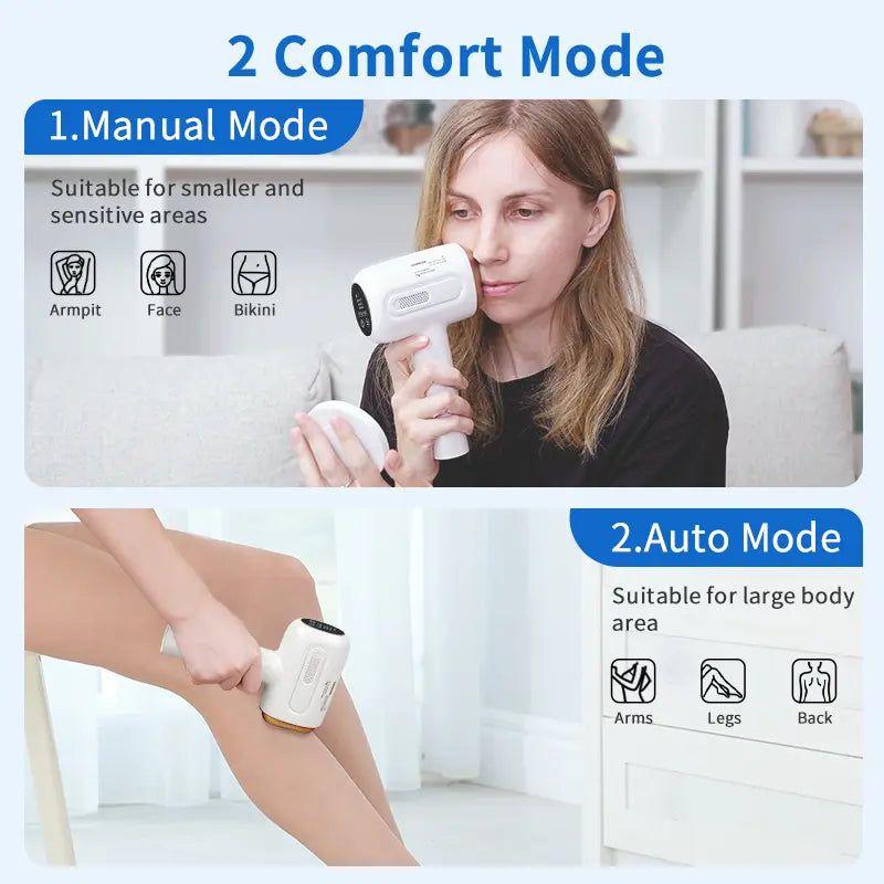 【48%OFF】IPL At-Home Ice-Cooling Laser Hair Removal Device with Sapphire Technology for Women and Men, Effortless and Comfort IPL Hair Removal Device for Body, Face, Bikini Line, Legs, Armpit, Unlimited Flashes, FDA Cleared