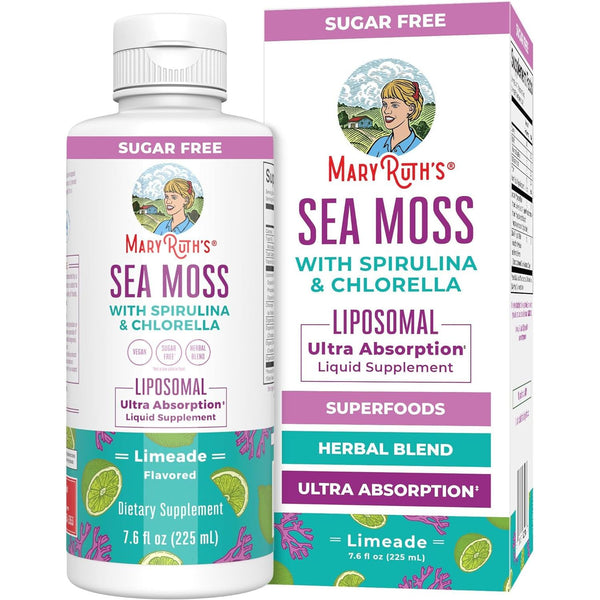 MaryRuth Organics Sea Moss with Spirulina & Chlorella – 225ml | Ultra-Absorbent Liquid Superfood