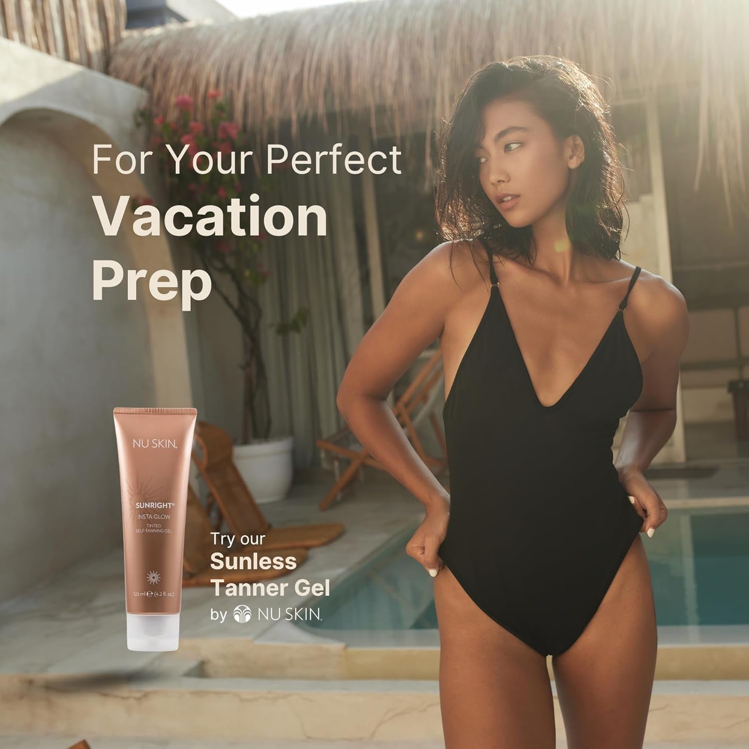 Nu Skin Sunright Insta Glow Tinted Self-Tanning Gel – 125ml | Fast-Drying, Streak-Free, Natural-Looking Tan