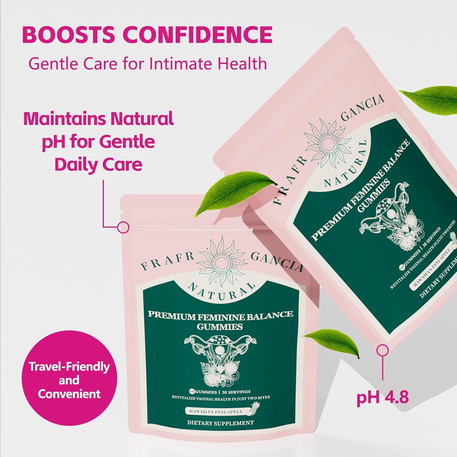 Premium Feminine Balance Gummies for Women’S - Hawaiian Pineapple Gummies for Women PH Balance Support - Delicious PH Balance for Women’S with Immune Support - Vegetarian Friendly - 60 Count