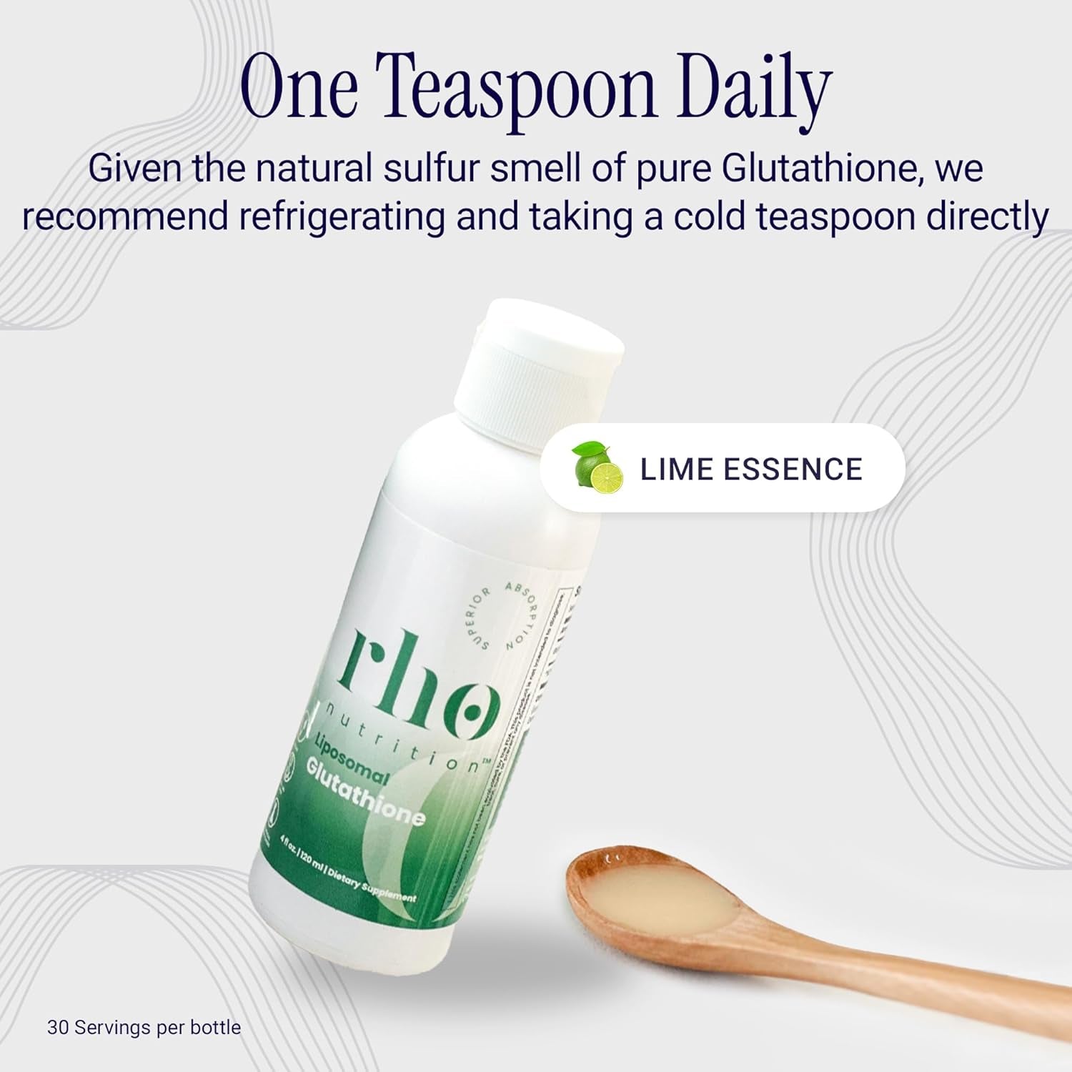 Rho Nutrition Liposomal Glutathione – 120ml | Natural Detox & Radiant Skin Support