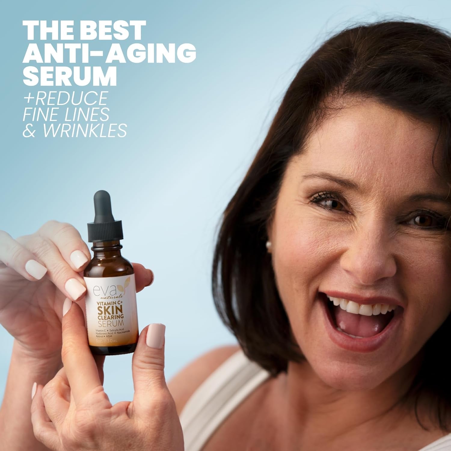 Eva Naturals Vitamin C+ Skin Clearing Serum – 30ml | Anti-Blemish, Pore-Refining & Brightening Face Serum