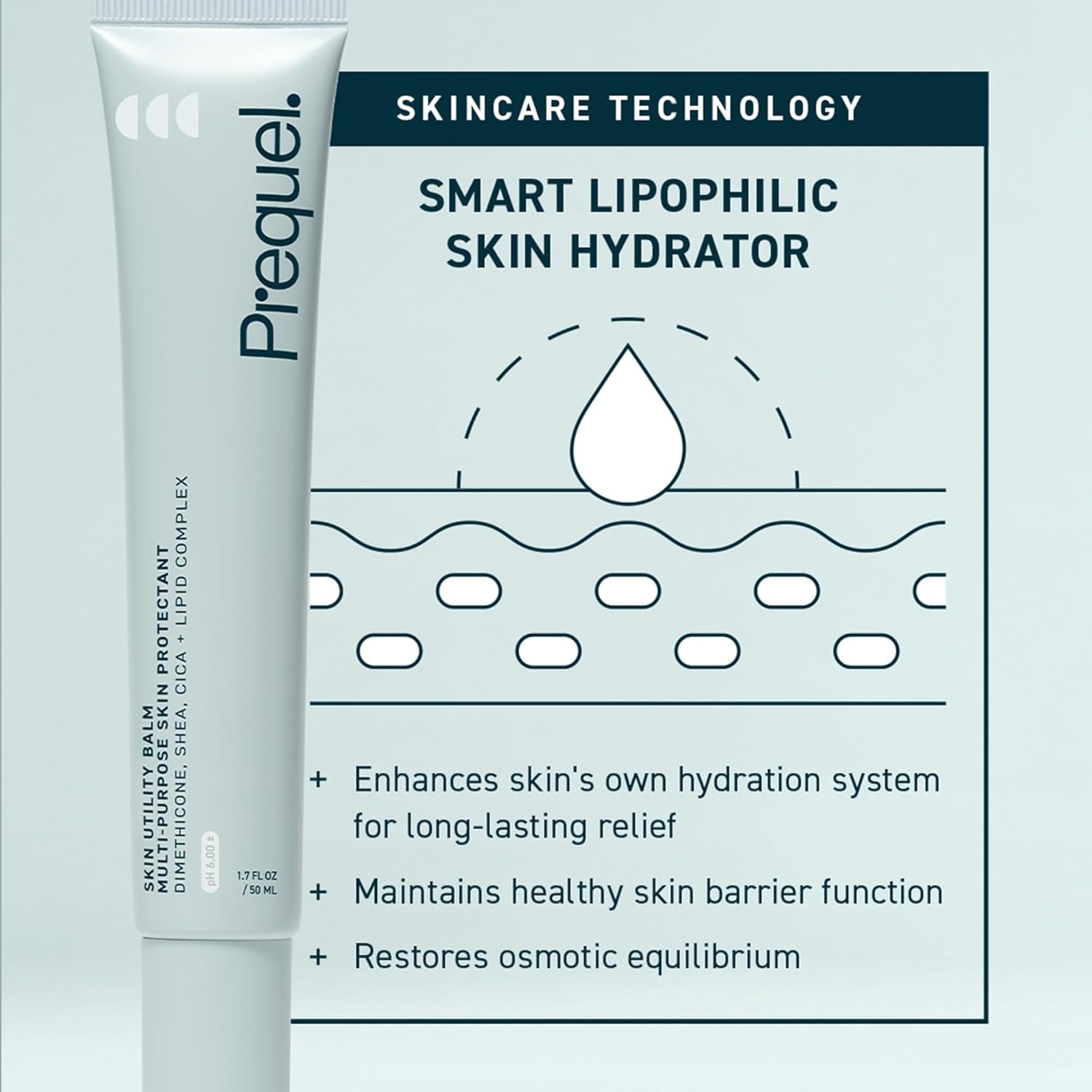 Skin Utility Balm. Advanced Occlusive Face Cream for Dry Skin, Moisturizer for Sensitive Skin. Thick Non-Comedogenic Barrier Protection with Dimethicone and Shea Butter. 1.7Oz Tube