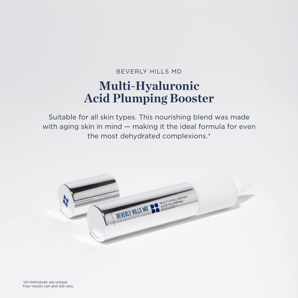 Beverly Hills MD Multi-Hyaluronic Acid Plumping Booster™ – 30ml | Deep Hydration, Firmness & Instant Plump Effect