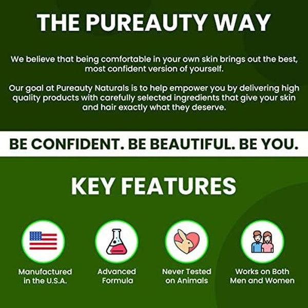 Biotin Hair Growth Serum Advanced Topical Formula to Help Grow Healthy, Strong Hair Suitable for Men and Women of All Hair Types Hair Loss Support by Pureauty Naturals (2 Fl Oz (Pack of 1))