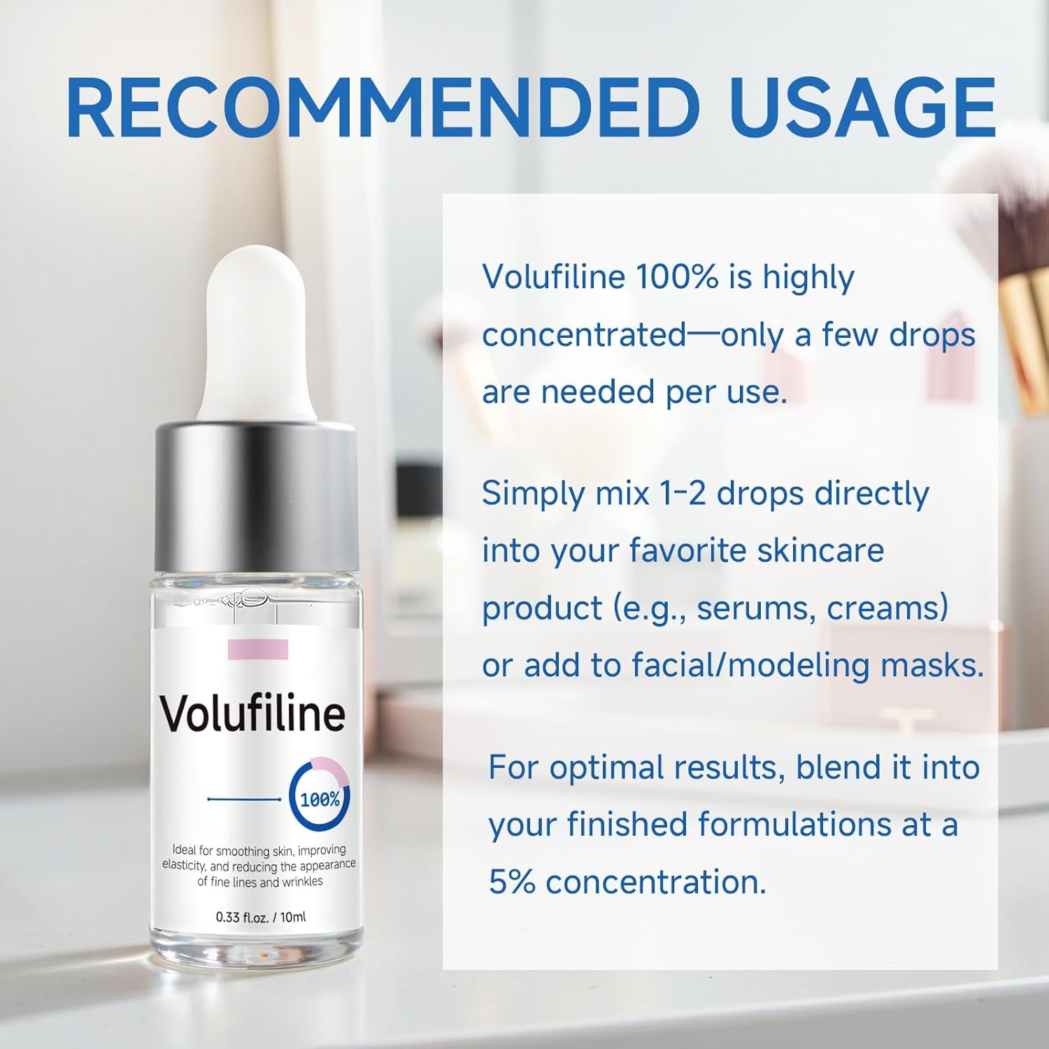 VINDATE Volufiline Serum – 10ml x 2 Pieces | Customisable Plumping & Firming Booster