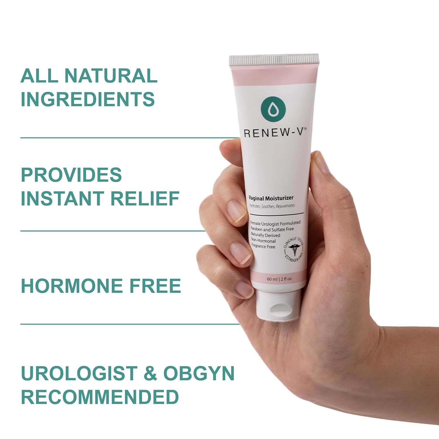 Natural Vaginal Moisturizer for Dryness & Itching - Vulva Balm for Irritation Relief, anti Itch & Women Menopause Support - Hormone Free, Unscented, Paraben-Free - Made in USA, 2 Oz