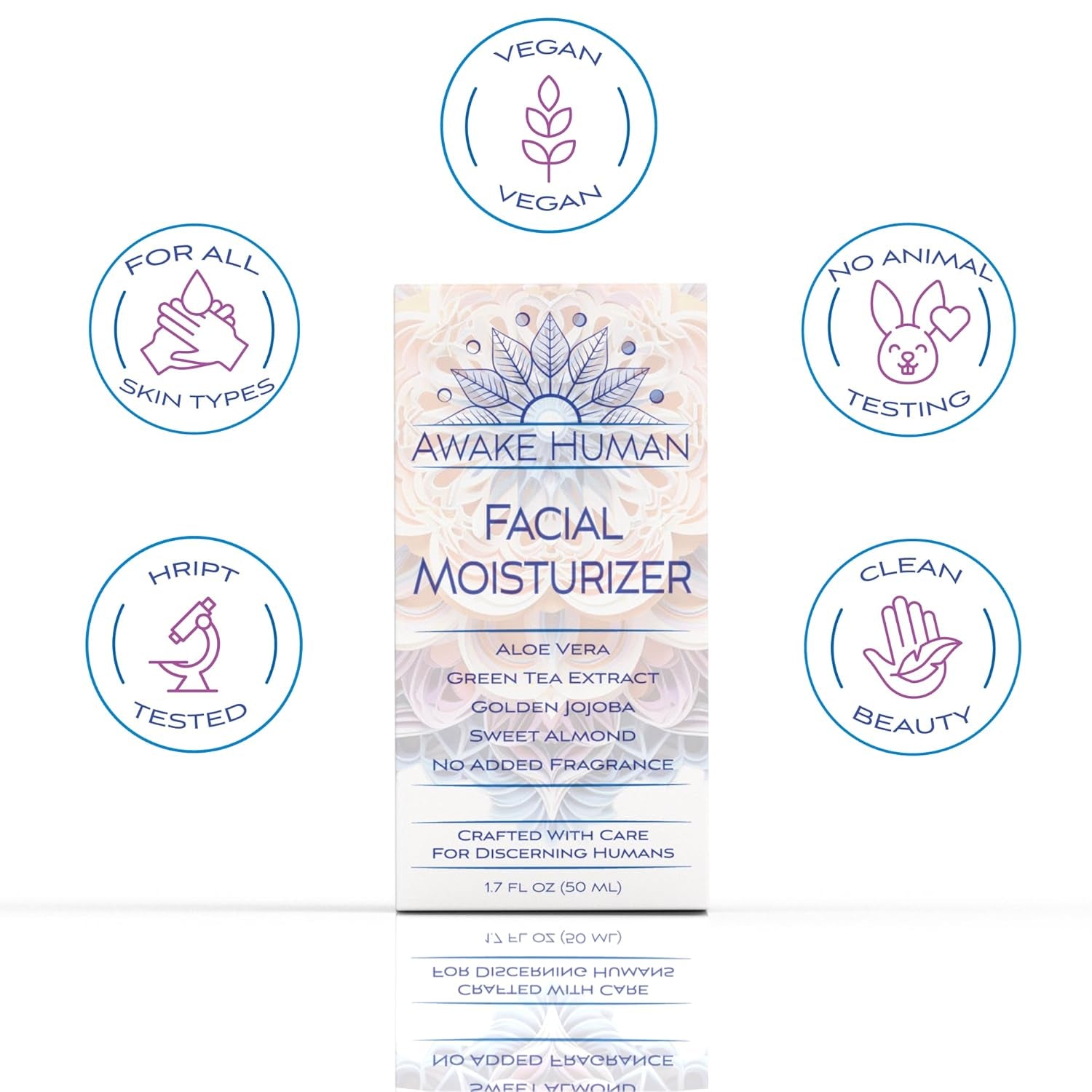 Awake Human Facial Moisturizer – 50ml | Natural Hydration for Dry & Sensitive Skin
