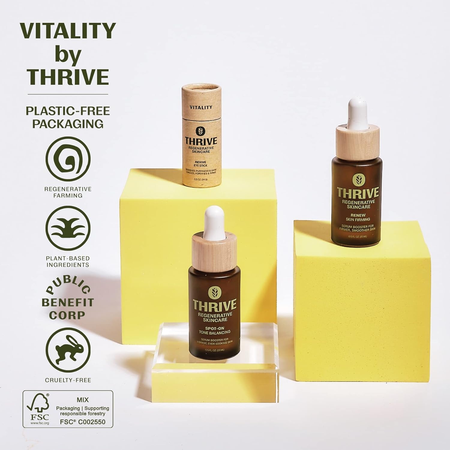 Thrive Regenerative Skincare Renew Skin Firming Serum – 15ml | Plant-Powered Firming & Anti-Aging Solution
