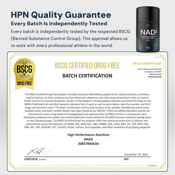 HPN NAD3 – 120 Capsules | Advanced NAD+ Booster for Energy, Longevity & Cellular Health