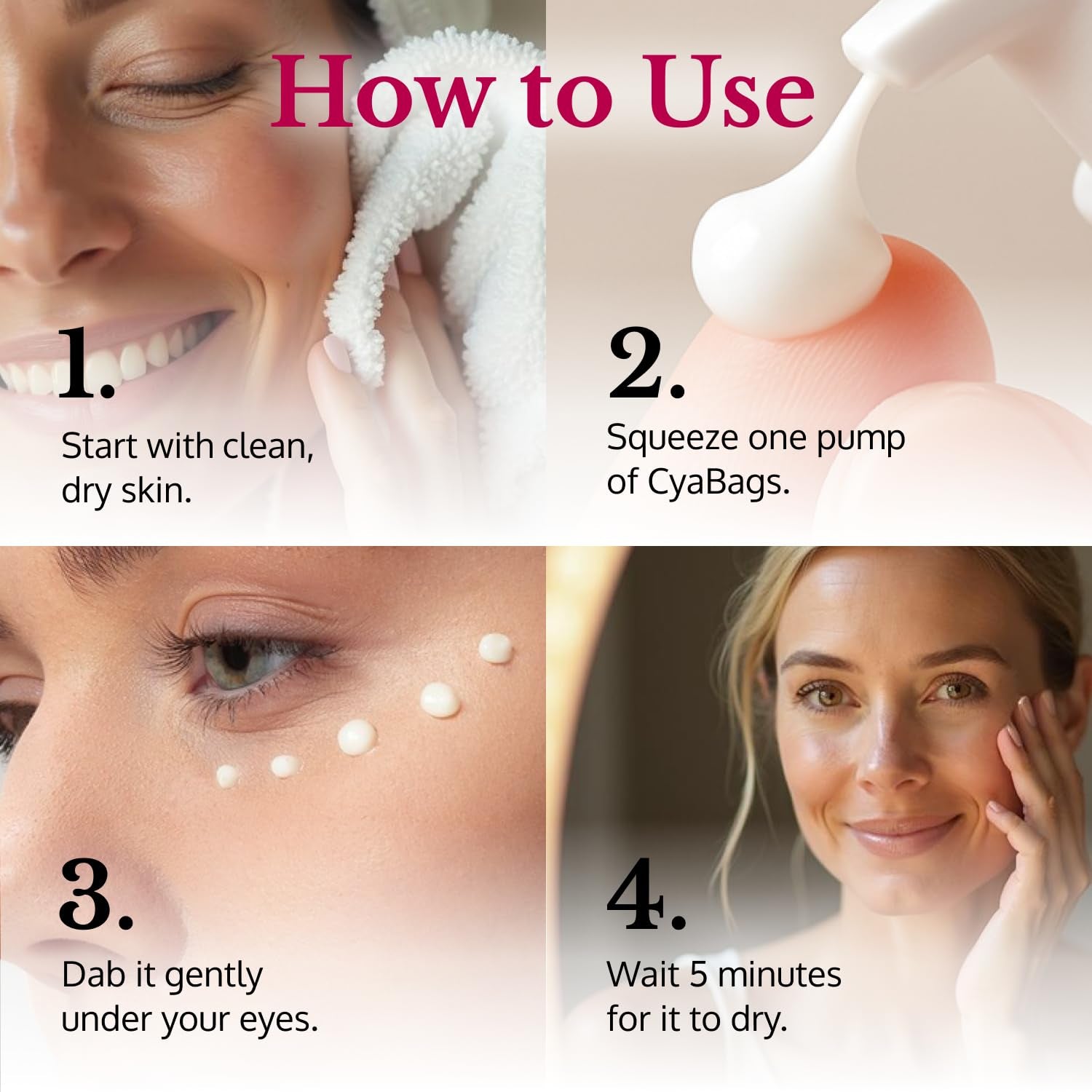 5th & Glow Cyabags Eye Serum – 30ml | Instant Eye Bag Reducer & Skin Tightener
