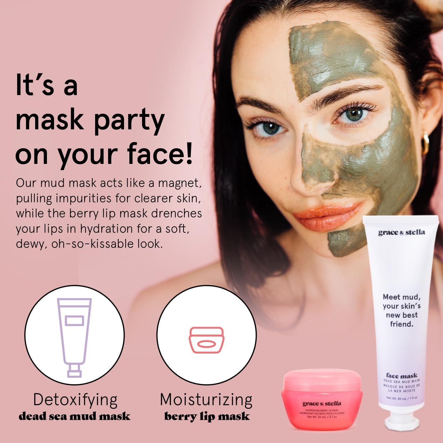 grace & stella The Dream Team Collection – 6-Piece Award-Winning Skincare Gift Set | Hydrating, Brightening & Revitalizing