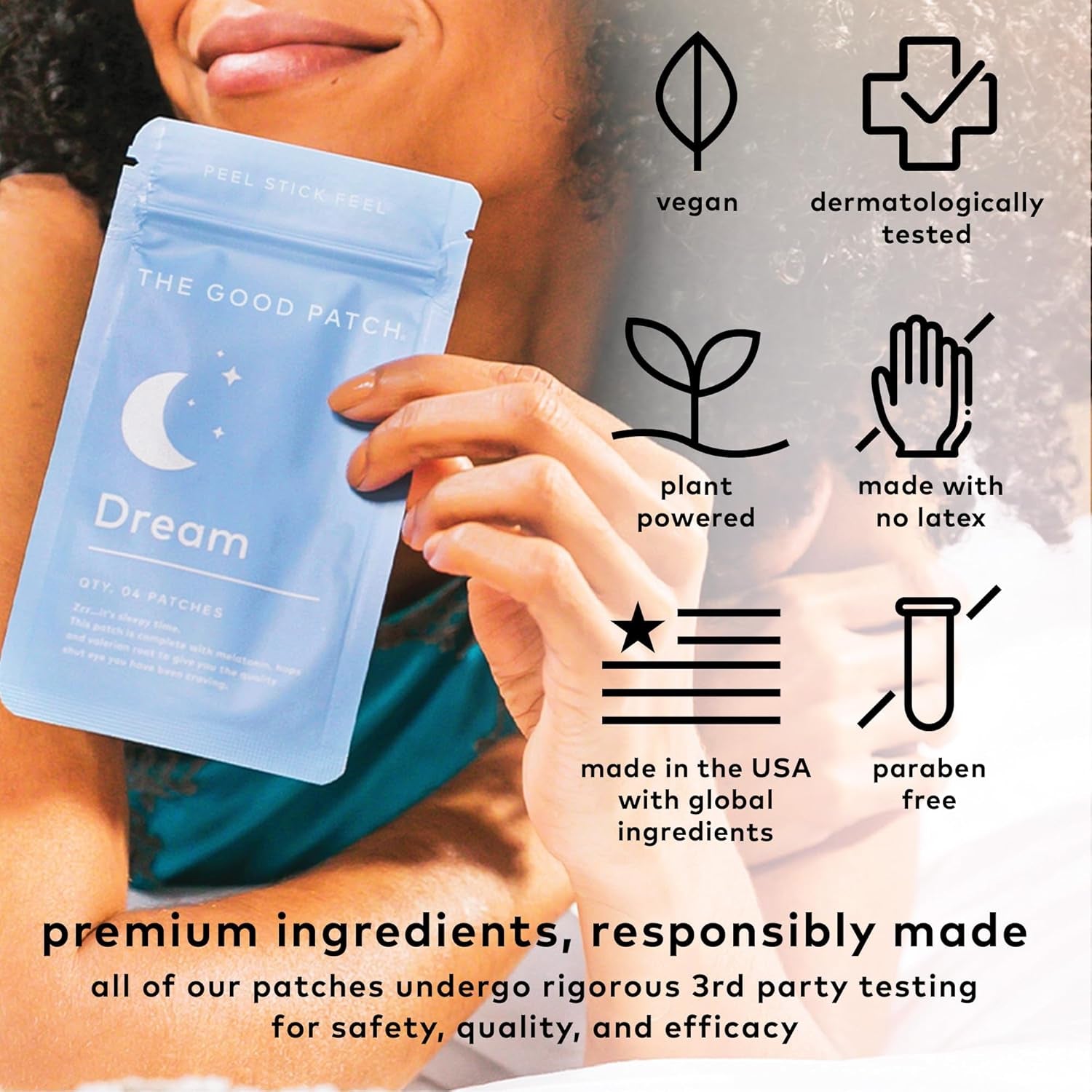 The Good Patch Dream – 8 Patches | Plant-Powered Sleep Patch with Melatonin, Hops & Valerian Root