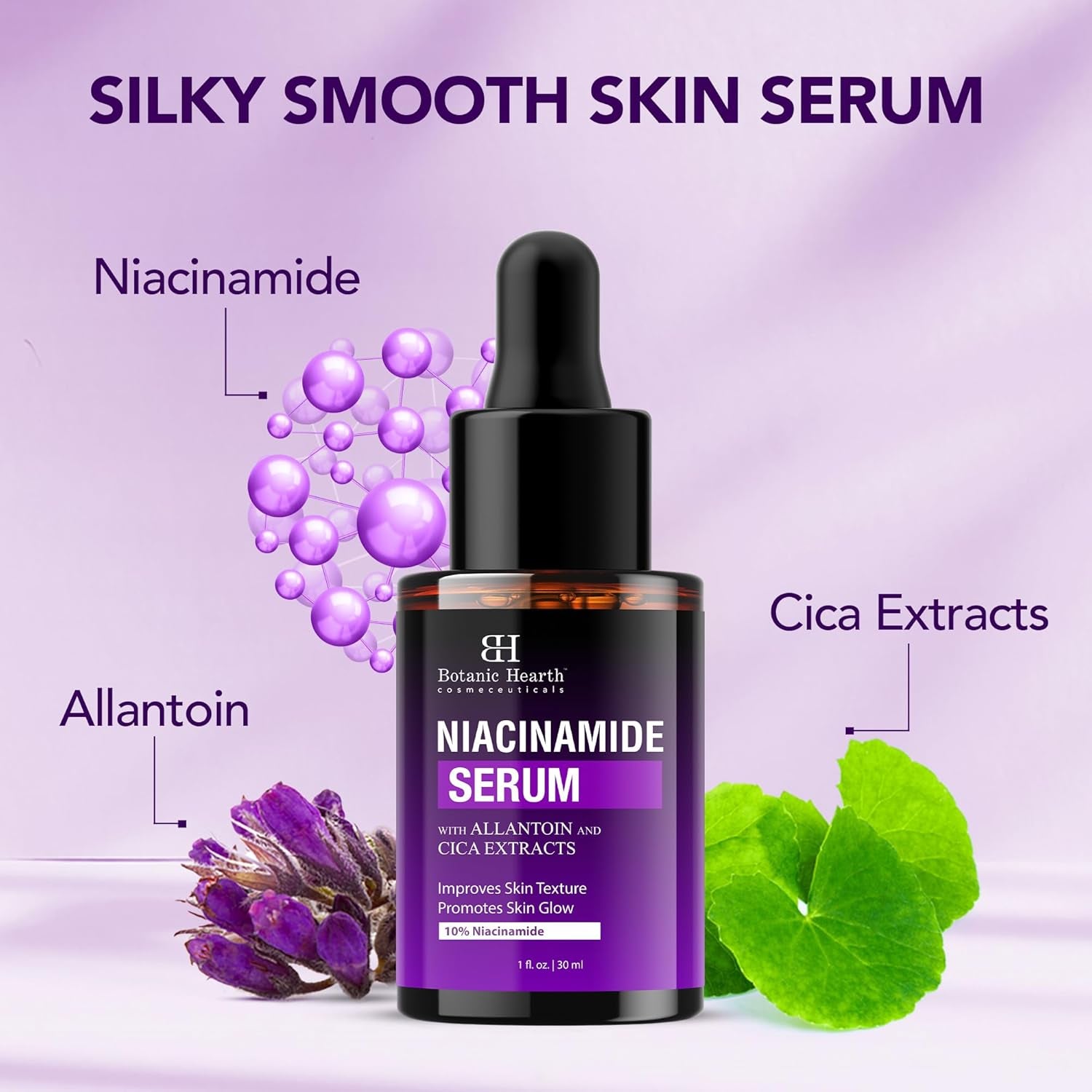 Botanic Hearth Niacinamide Serum – 30ml | Pore-Refining, Brightening Serum for Glowing, Even Skin