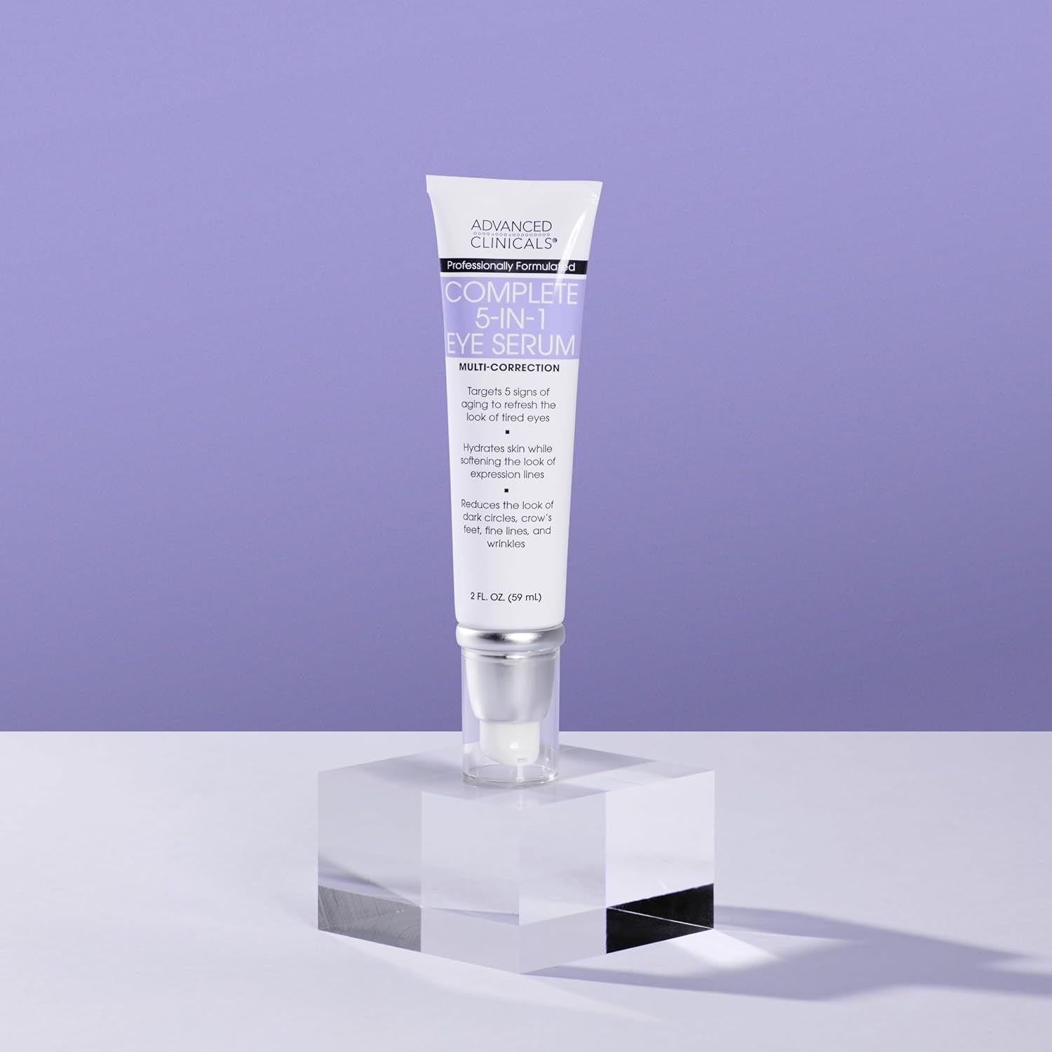 Advanced Clinicals Complete 5-In-1 Eye Serum – 59ml | Targets Dark Circles, Puffiness & Fine Lines