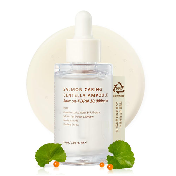 HEVEBLUE Salmon Caring Centella Ampoule – 30ml | Calming, Healing & Restorative Serum